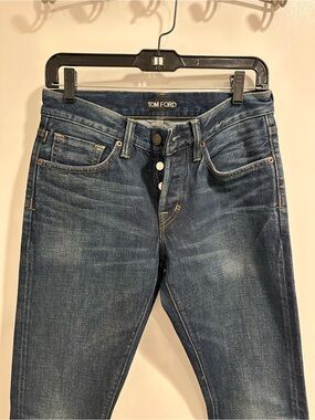 Tom Ford Men’s Dark Blue Slim Fit Jeans